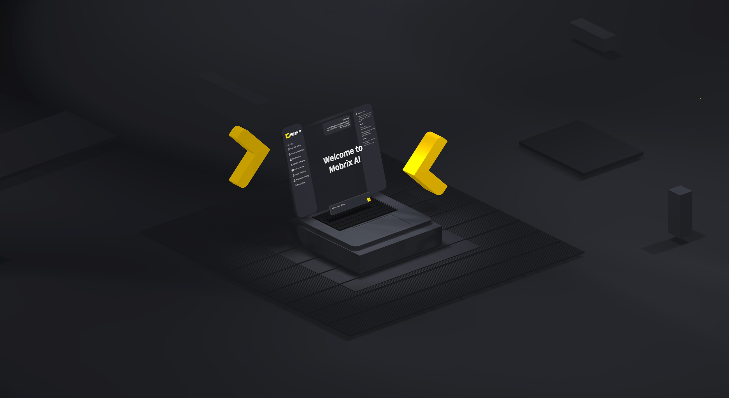 Artwork designed for a Mobrix AI product of Raiffeisen Bank International